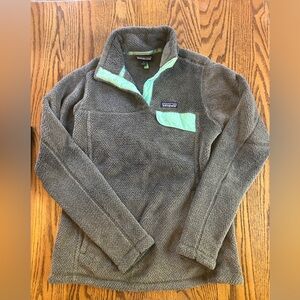 Patagonia Charcoal Fleece with Aqua Trim